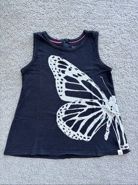 Burt’s Bees black organic cotton tank with butterfly design!